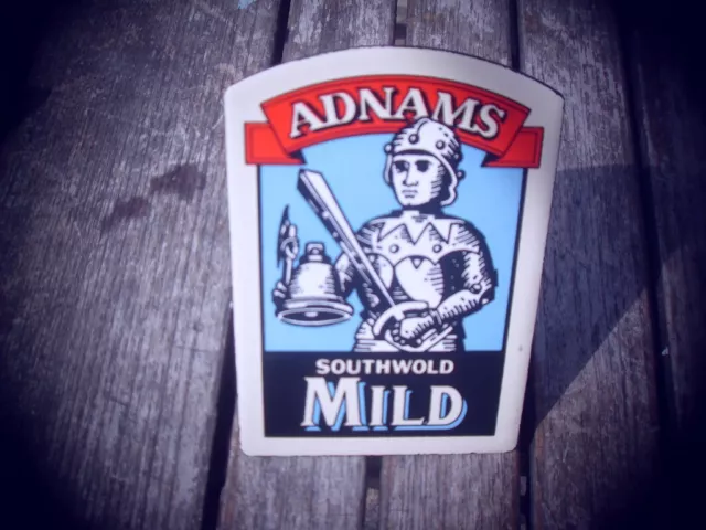 Very Rare Vintage Enamel Metal Adnams Southwold Mild Beer Pump Sign Clip