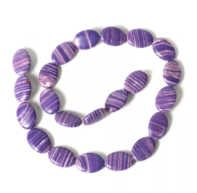 String of 22 Striped Agate Beads for Jewellery Making (T30S)