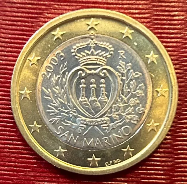 1 Euro Münze San Marino 2003, Unzirkuliert, frich aus Originalrolle!