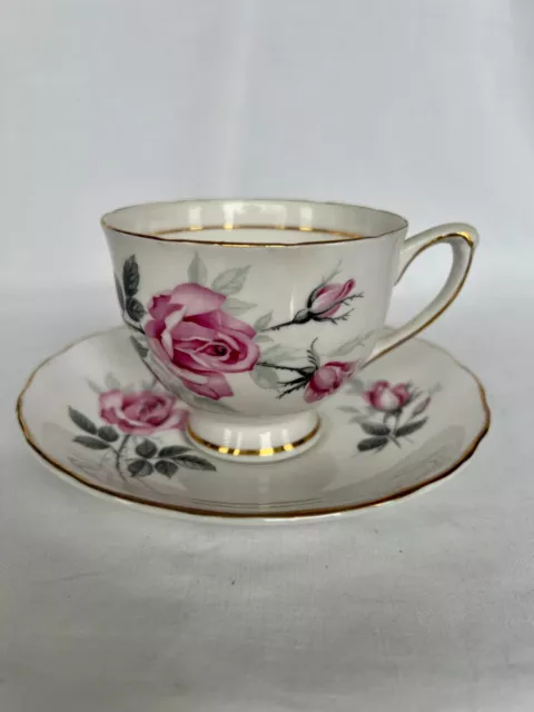 Vintage Colclough Bone China Cup and Saucer Made in England- c. 1937-1948