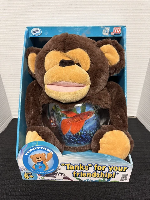 As Seen On TV TeddyTank Monkey Design Tanks for your Friendship! FISH TANK NIB