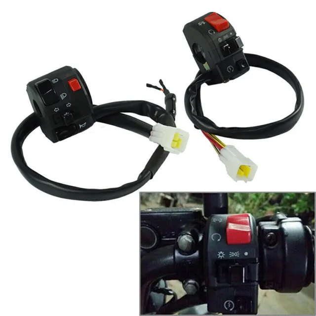7/8" Motorcycle Handlebar Horn Button Turn Signal Fog Light Controller Switch po