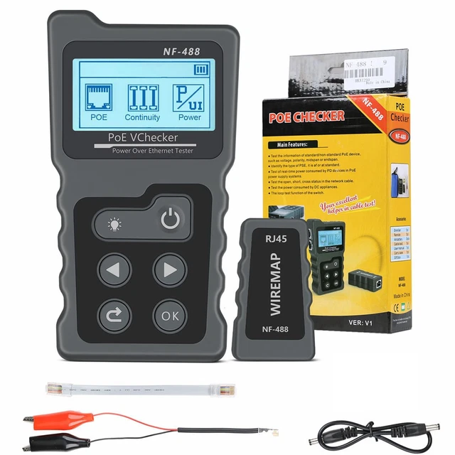 Testeur de réseau Testeur de Cble Réseau RJ45, Outil D'essai de Fil