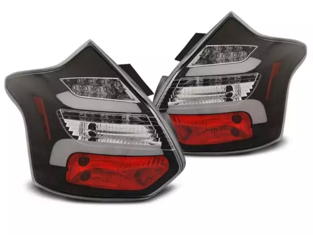 Rückleuchten pour Ford Focus 3 MK3 2011-2014 Schwarz dynamische LED Blinker FR L