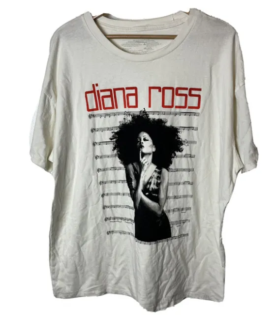 Diana Ross sheet music band T-shirt white new with tags NWT size XL mens top