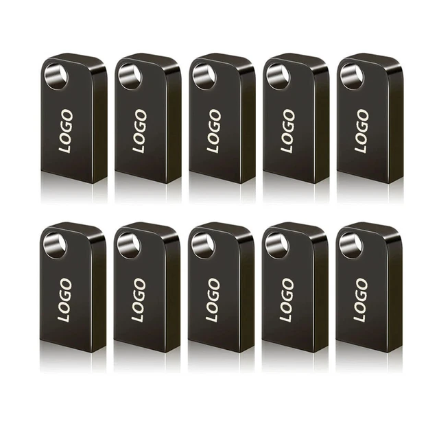 Lot 50PCS 1/2/4/8/16GB Mini Metal USB Flash Drive Memory Storage Custom Logo