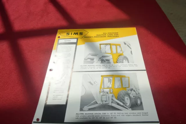 Massey Ferguson Sims All Weather Cab Tractor Dealer's Brochure RCOH