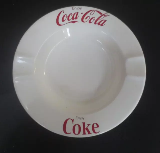 Enjoy Coca-Cola Enjoy Coke Ashtray 5.5 inches diameter ceramic