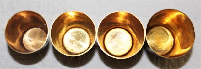 Antique/Vtg Stainless Steel/Gold Cased Nesting Cups Weights/Apothecary - Germany