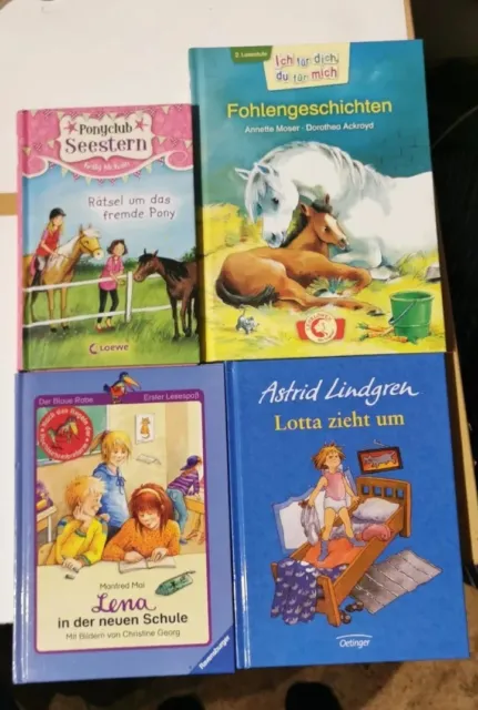 jugendbücher 4 stück Kinderbuch Sammlung - Guter Zustand / Astrid Lindgren, Lena