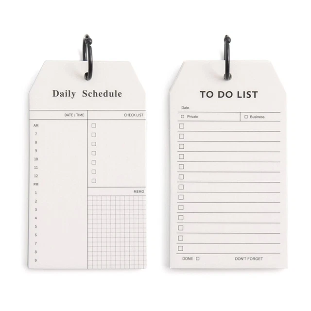 DAILY PLANNERS PAD, Daily To Do List with Spirals Sheets, Daily DIY