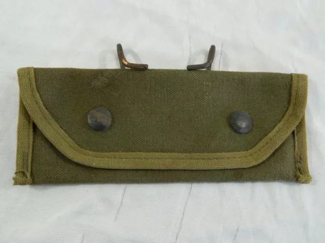 US Army Bearse MFG Co Canvas Sight Carry Case M1903 Military Belt Hook WWII 1945