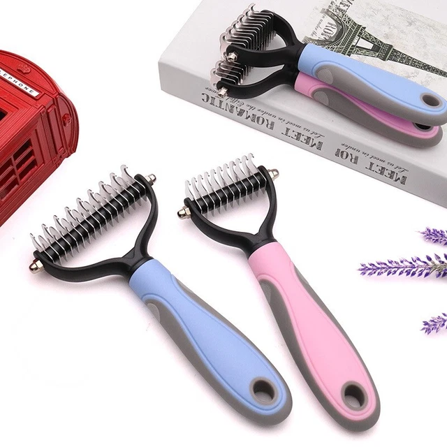 Pet Cat Dog Fur Cutter Dog Grooming Deshedding Brush Rake Comb Undercoat Tool