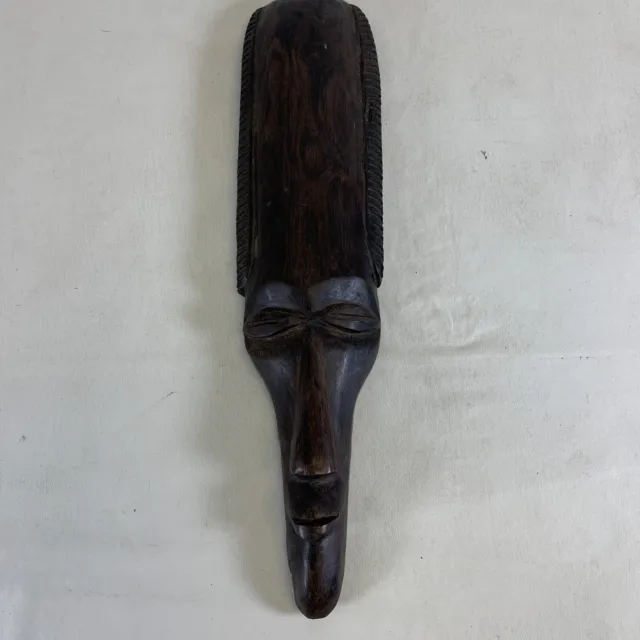 Southeast Asian Carved Wood Mask Length: 14 inches