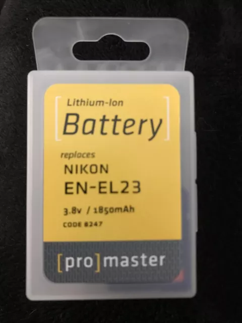 ProMaster EN-EL23 (Nikon EL23) 3.8 v Camera Lithium Ion Battery New Old Stock