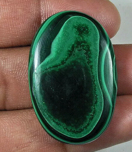 102cts. Cabochon ovale en malachite verte royale naturelle ~ pierre...
