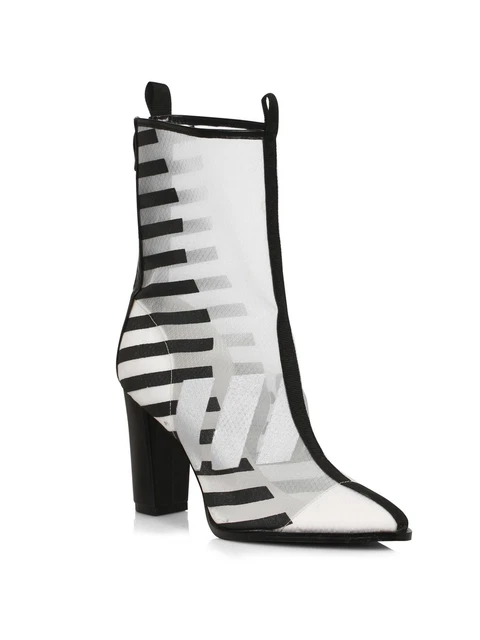 Black and White Women's Booties