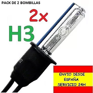 2x BOMBILLA H3 XENON 35W / 55W pack de 2 repuesto hid coche moto furgoneta