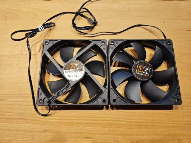 Xigmatek Brushless DC Fan, 120mm PC Gehäuselüfter, schwarz (2 Stück)