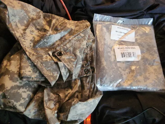 2-New Military ACU ABU Ripstop Wet Weather Raincoat Poncho Camping Hiking 2-New Military ACU ABU Ripstop Wet Weather Raincoat Poncho Camping Hiking