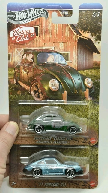 Hot Wheels Volkswagen VW Bug - Turquoise 1991-65 - 1/64 - Carte Blister D'occasion
