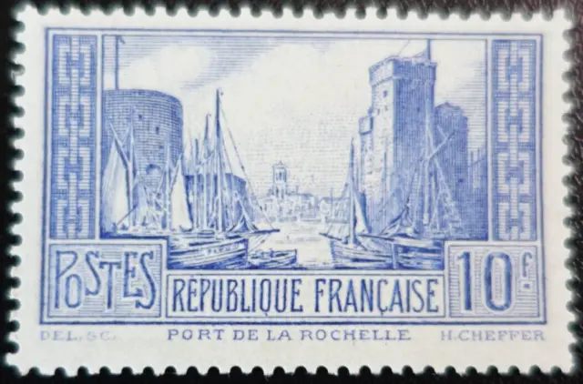 Frankreich Briefmarke Hafen Von La Rochelle N° 261b Übersee Blass Art I