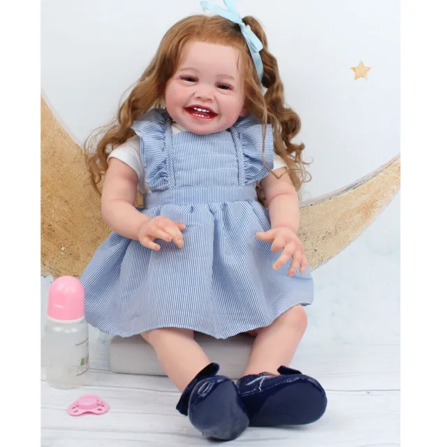Cuddly Girl Reborn Baby Doll Soft Cloth Body Lifelike Handmade Toddler Bebe Gift