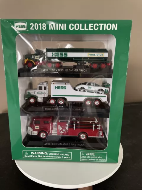 NEW 2018 Hess Mini Collection Hess Tanker, Hess Firetruck Hess Toy Truck & Racer