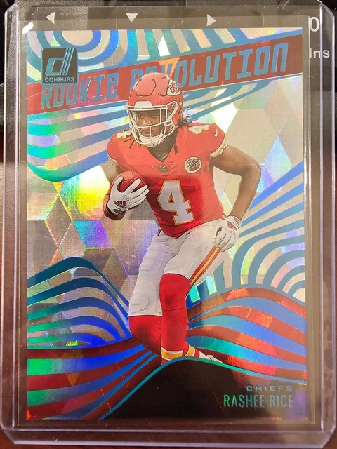 2023 DONRUSS RASHEE Rice RC Rookie Revolution Cubic 27/50 SSP Kansas ...