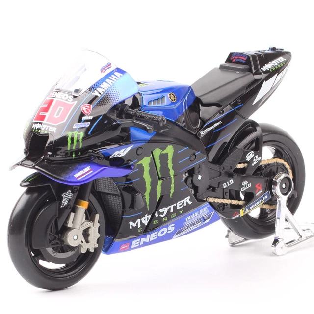 Modèle De Moto Yamaha Factory Racing #20 Quartararo – 1:18 En Alliage – Collection, Cadeau Homme – Boîte Cadeau Incluse