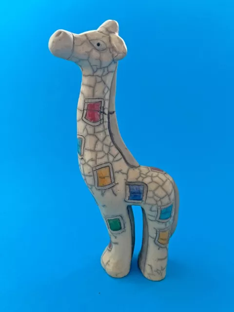 South African Raku Pottery Giraffe