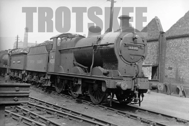 LARGER NEGATIVE BR British Railways Steam Loco M4200 Class 4200 Bedford ...