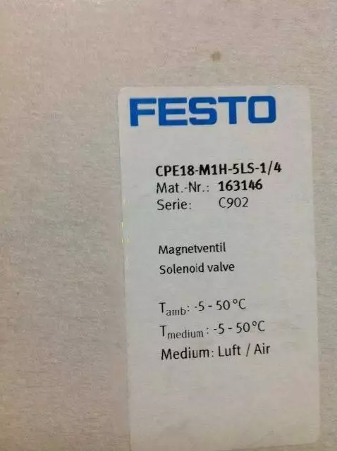 1PC New FESTO CPE18-M1H-5LS-1/4 163146 Solenoid Valve