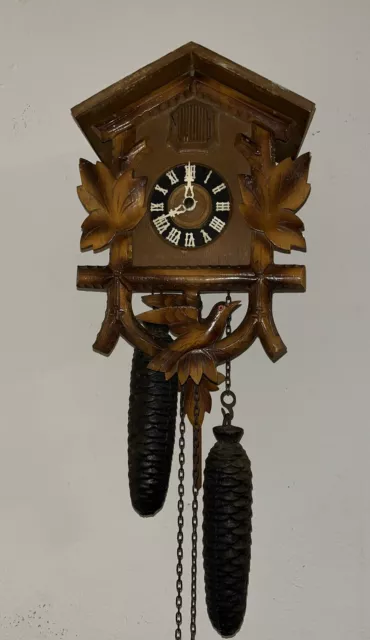 Vintage Hubert Herr Triberg Cuckoo Clock. Hand Made In Germany..