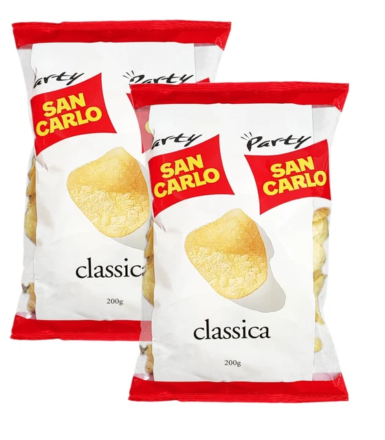 2x San Carlo Classica Patatine Gusto Classico Maxi Busta da 200g