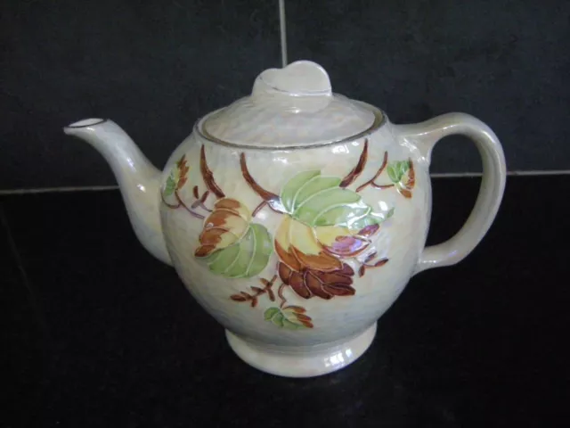 Vintage 1940'S/50'S Rington's Maling Ware Lustre Teapot ( Lid A/F)