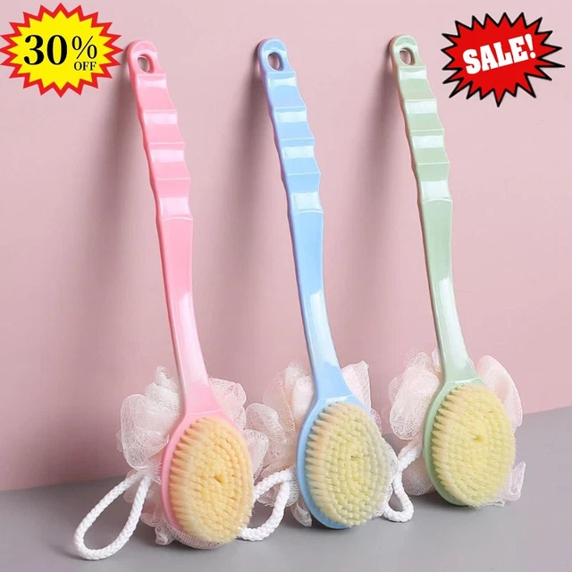 2in1 Bath Brush Loofah Shower Sponges Long Handle Back Scrubber Body Exfoliating