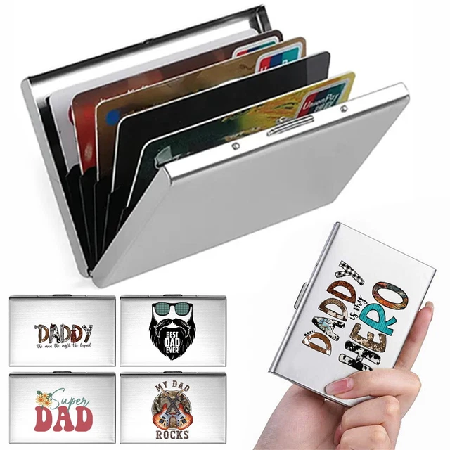 Portafoglio Metallico RFID Con Schermatura - Sottile Portacarte Da Viaggio Con Pulsante, Contiene 7+ Carte, Gun Black - 3