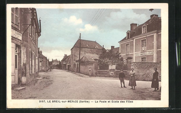CPA ANIMÉ 27 Le Neubourg, Ecole Des Filles 1909 Carte Postale Normandie