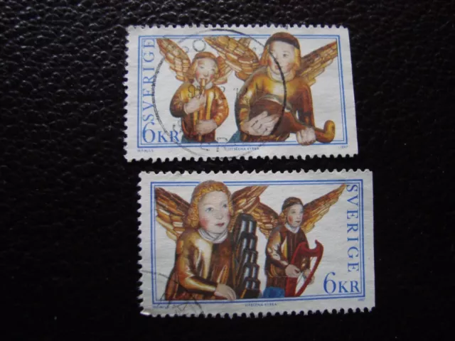 SUEDE - timbre yvert et tellier n° 2009 2010 obl (A29) stamp sweden (A)