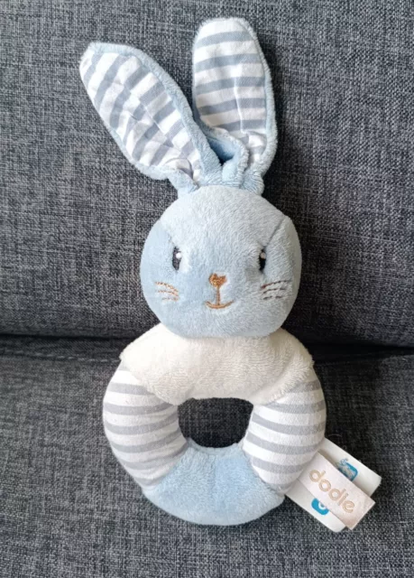 714🌟Peluche Doudou Lapin Rabbit Bleu Hochet DODIE