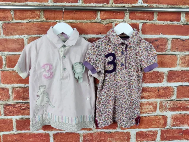 Girls Bundle Age 4-5 Years Joules Short Sleeve Polo Top T-Shirt Set Kids 110Cm