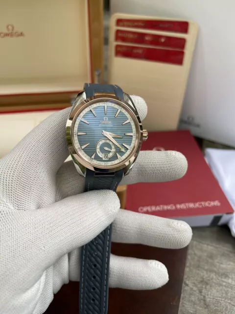 Omega Seamaster Aqua Terra 220.22.41.21.03.001 Blue 41mm Steel & Rose Gold Watch