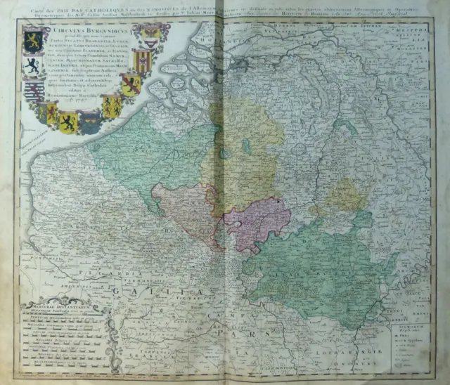 Frankreich Circulus Burgundicus Brabant Geldern Flandern Namur Homann 1747