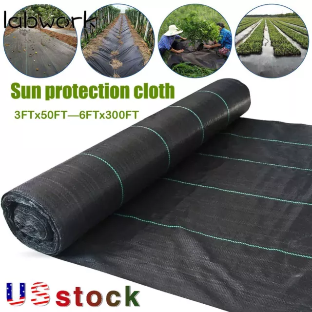 Heavy Duty Weed Barrier Fabric Woven Earthmat Ground Cover 3.2 Ounce Landscape