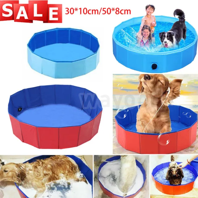 Foldable Dog Swimming Pool Pet Paddling Pool Large Portable Outdoor Gargen Pool