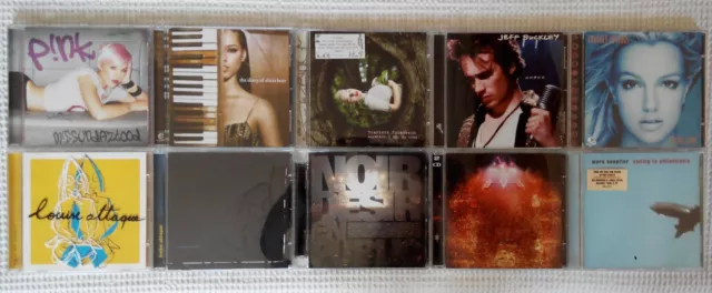 LOT DE 10 CD AUDIO Pink, Noir Désir, Louise Attaque, Alicia Keys, Britney Spears