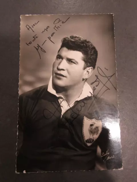 Autographe Amedee Domenech sur carte Rugby 4