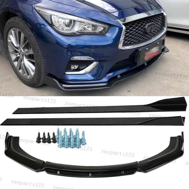 Carbon Fiber Front Bumper Lip Lower Spoiler Side Skirts For Infiniti G37 G35 03+