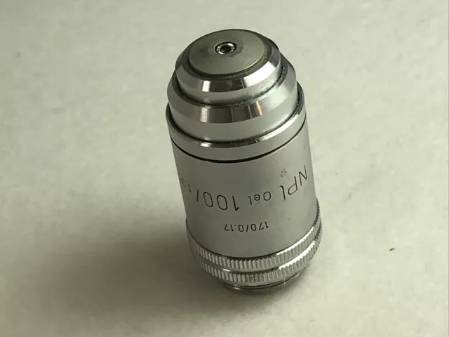 Leitz Wetzlar Mikroskop Objektiv 170/0,17 NPL Oel 100/1,30